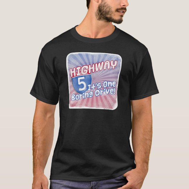 Camiseta Personalizado del lema de la autopista Five Boredo (Anverso)