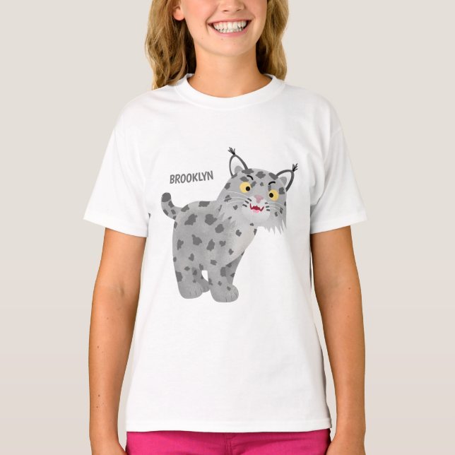 Camiseta Personalizado del lince del bobcat medio (Anverso)