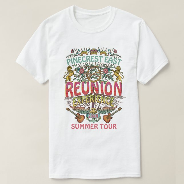 Camiseta Personalizado del logo del concierto de la banda d (Diseño del anverso)