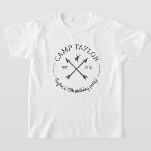 Camiseta Personalizado del logotipo del nombre del campamen