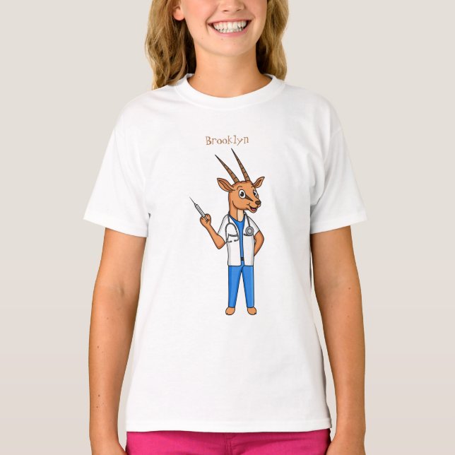 Camiseta Personalizado del médica del antílope de Gemsbok (Anverso)