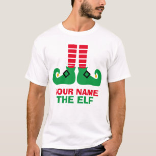 Camiseta Personalizado del nombre del duende del navidad