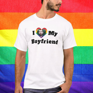 Camiseta PERSONALIZADO del Orgullo Gay LGBTQ Foto Amo A Mi