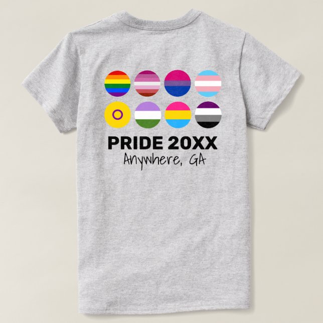 Camiseta PERSONALIZADO Del Orgullo LGBTQ+ (Imagen De Atrás  (Reverso del diseño)