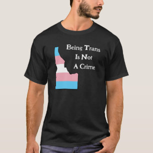 Camiseta Personalizado del Orgullo Trans Idaho No Una Camis