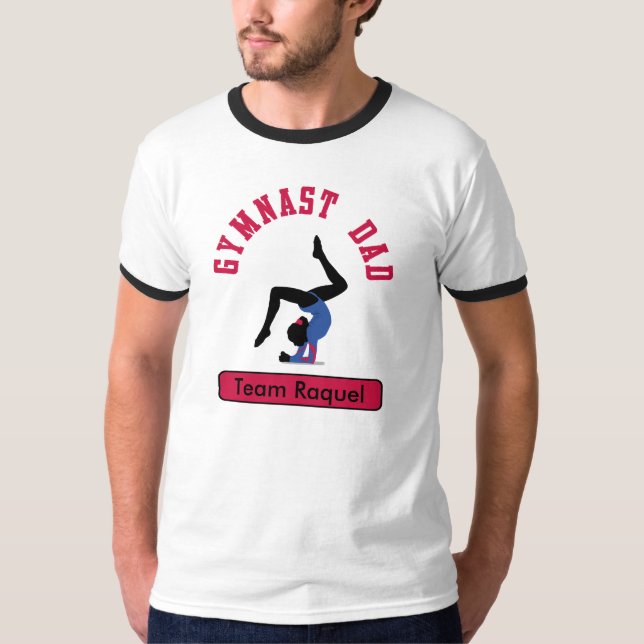 Camiseta Personalizado del papá del gimnasta (Anverso)