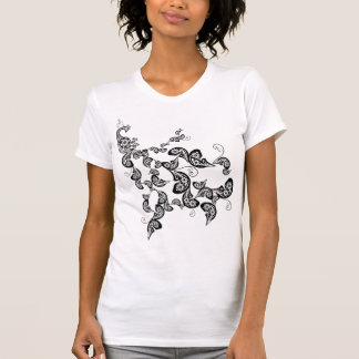 Camiseta Personalizado del patrón de pavo real flo