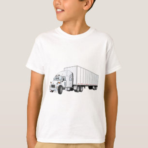 Camiseta Personalizado del remolque blanco Semi Truck