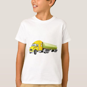 Camiseta Personalizado del remolque de camión verde amarill