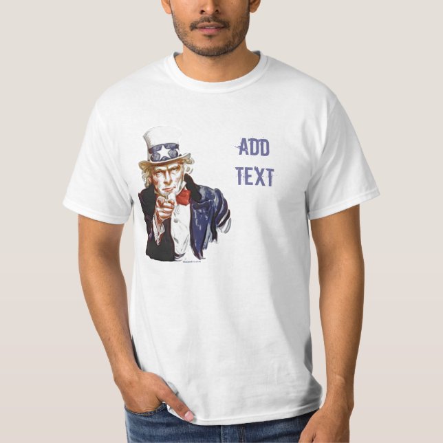 Camiseta Personalizado del tío Sam (Anverso)