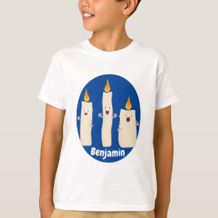 Camiseta Personalizado del trío de velas de canto lindo