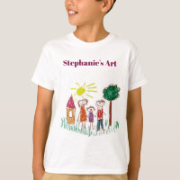 Personalizado dibujando arte de niños de camisas p