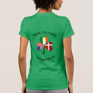 Camiseta Personalizado Dinamarca Irlanda Estados Unidos Tré
