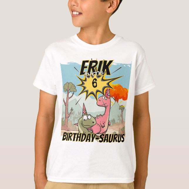 Camiseta Personalizado Dinosaurio invitado de honor cumplea (Anverso)