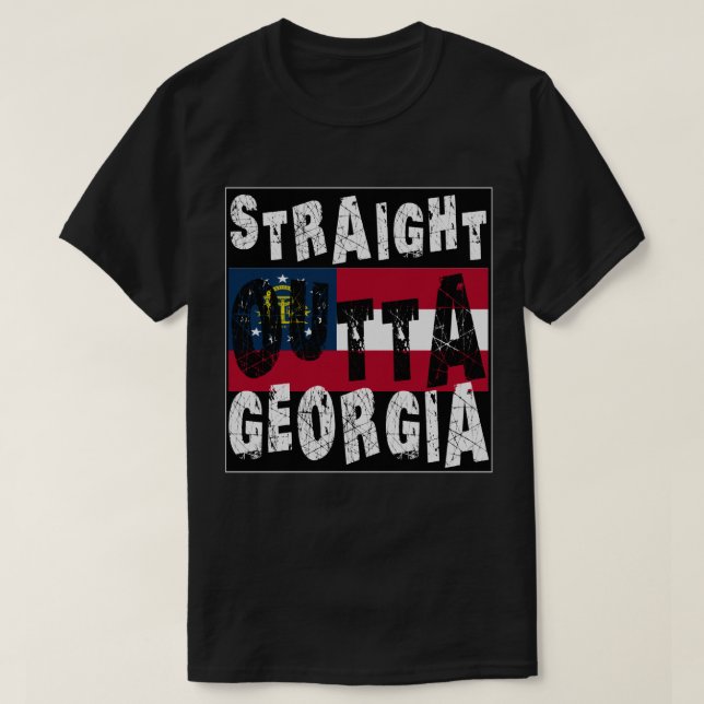 Camiseta PERSONALIZADO directamente fuera de Georgia Meme T (Diseño del anverso)