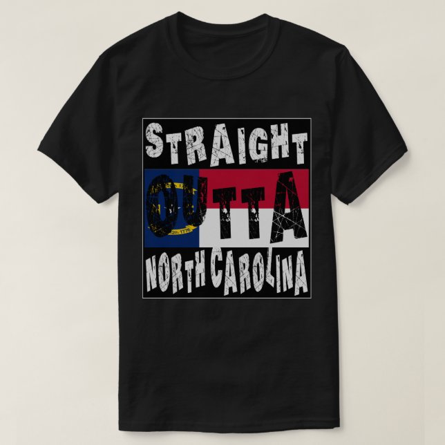 Camiseta PERSONALIZADO directo fuera de Carolina del Norte  (Diseño del anverso)