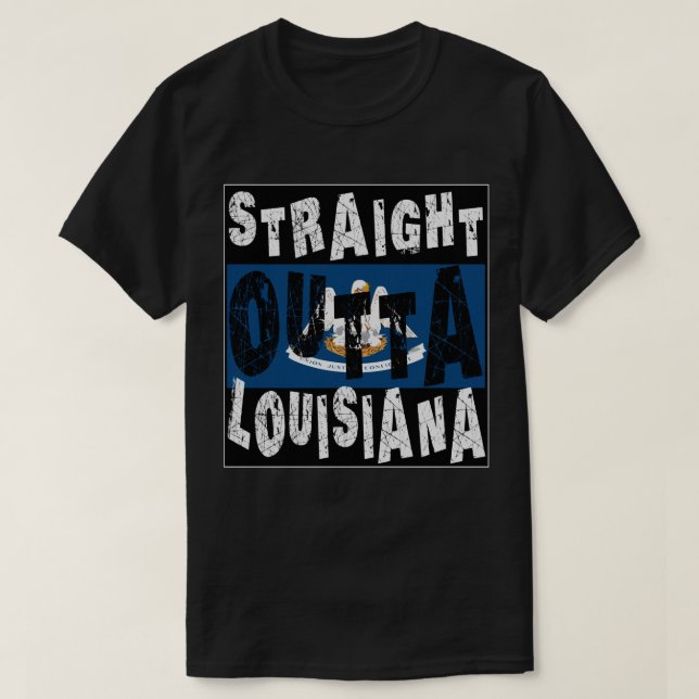 Camiseta PERSONALIZADO directo fuera de Louisiana Meme Tee (Diseño del anverso)