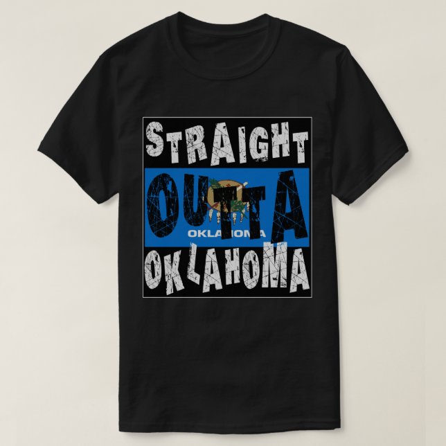 Camiseta PERSONALIZADO directo fuera de Oklahoma Meme Tee (Diseño del anverso)