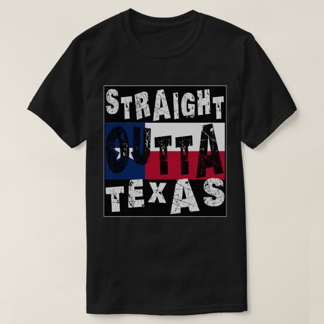 Camiseta PERSONALIZADO directo fuera de Texas Meme Tee (Diseño del anverso)