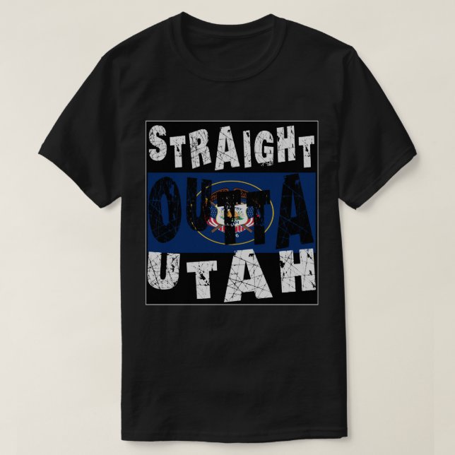 Camiseta PERSONALIZADO directo fuera de Utah Meme Tee (Diseño del anverso)