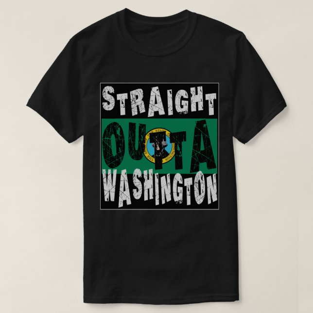 Camiseta PERSONALIZADO directo fuera de Washington Meme Tee (Diseño del anverso)