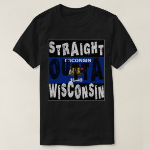 Camiseta PERSONALIZADO Directo Fuera De Wisconsin Meme Tee