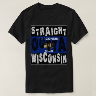 Camiseta PERSONALIZADO Directo Fuera De Wisconsin Meme Tee