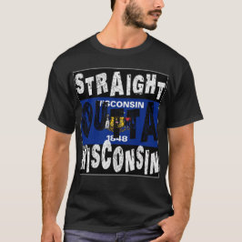 Camiseta PERSONALIZADO Directo Fuera De Wisconsin Meme Tee