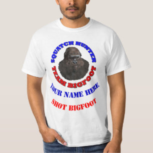 Camiseta Personalizado, disparé a Bigfoot
