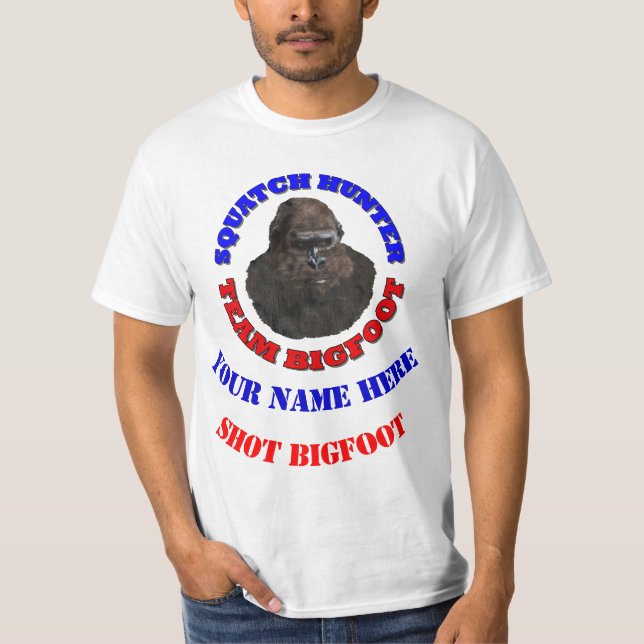 Camiseta Personalizado, disparé a Bigfoot (Anverso)