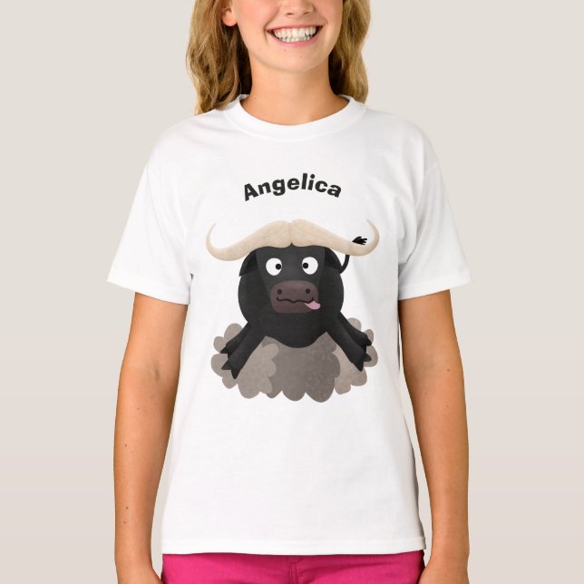 Camiseta Personalizado divertida de búfalo de agua corrient (Anverso)
