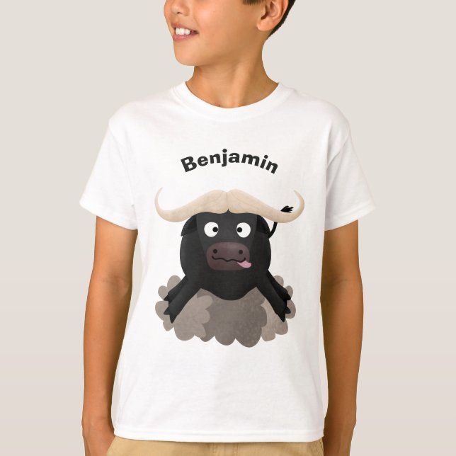 Camiseta Personalizado divertida de búfalo de agua corrient (Anverso)