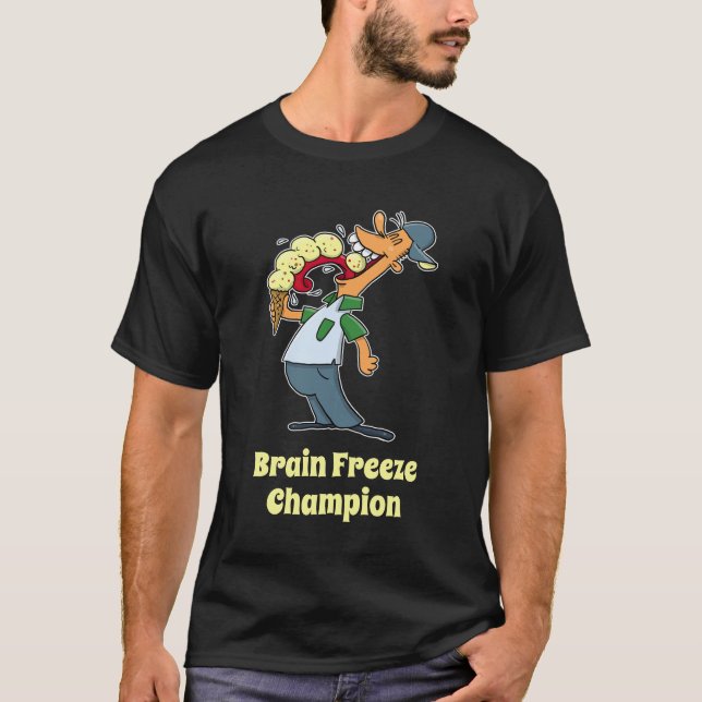 Camiseta Personalizado divertida de helado campeón de la co (Anverso)