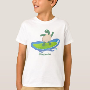 Camiseta Personalizado divertida de la ola de tortugas