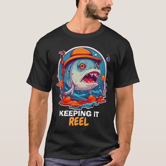 Camiseta Personalizado divertida de la pesca (Anverso)