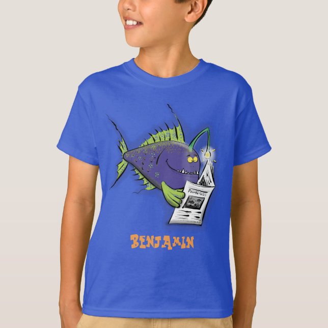 Camiseta Personalizado divertida de pescados y mariscos (Anverso)