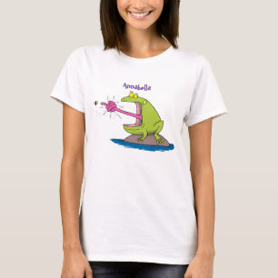 Camiseta Personalizado divertida de rana y mosca