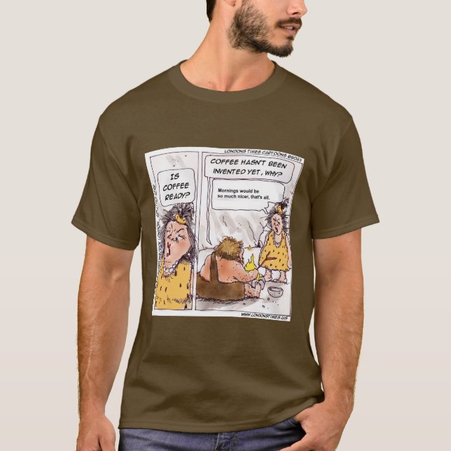 Camiseta Personalizado divertida del café prehistórico de R (Anverso)