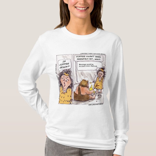 Camiseta Personalizado divertida del café prehistórico de R (Anverso)