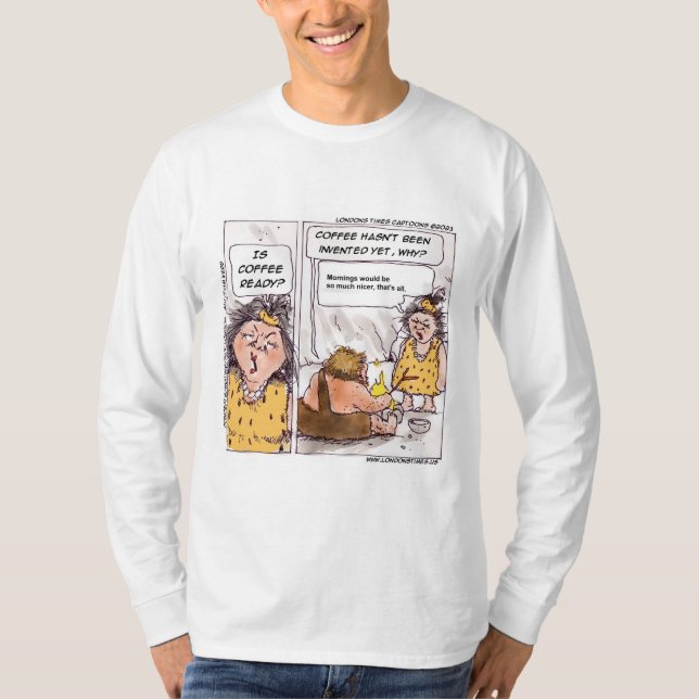 Camiseta Personalizado divertida del café prehistórico de R (Anverso)