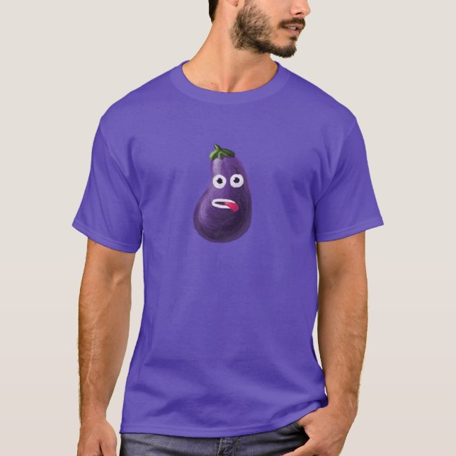Camiseta Personalizado divertida Eggplant Dark (Anverso)