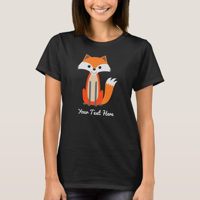 Camiseta Personalizado divertida Fox Personalizado (Anverso)