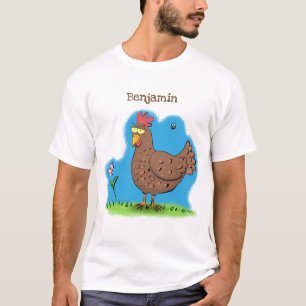 Camiseta Personalizado divertido de pollo rústico y caprich
