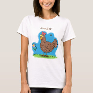 Camiseta Personalizado divertido de pollo rústico y caprich