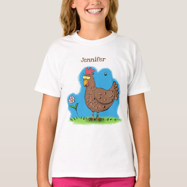 Camiseta Personalizado divertido de pollo rústico y caprich (Anverso)