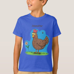 Camiseta Personalizado divertido de pollo rústico y caprich