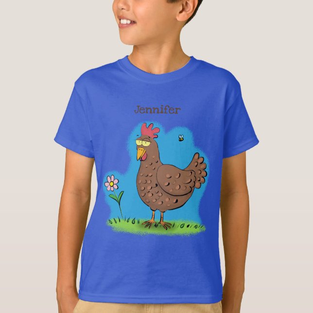 Camiseta Personalizado divertido de pollo rústico y caprich (Anverso)