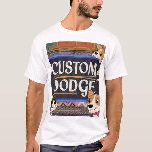 Camiseta "Personalizado Dodge T-Shirt con el fondo de los p