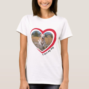 Camiseta Personalizado Dog Lover Foto y nombre personalizad
