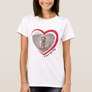 Camiseta Personalizado Dog Lover Foto y nombre personalizad